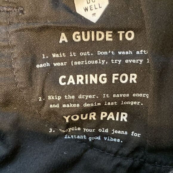 Madewell Black 9” High Rise Skinny Jeans Distressed Destroyed Size 27T - Picture 11 of 14